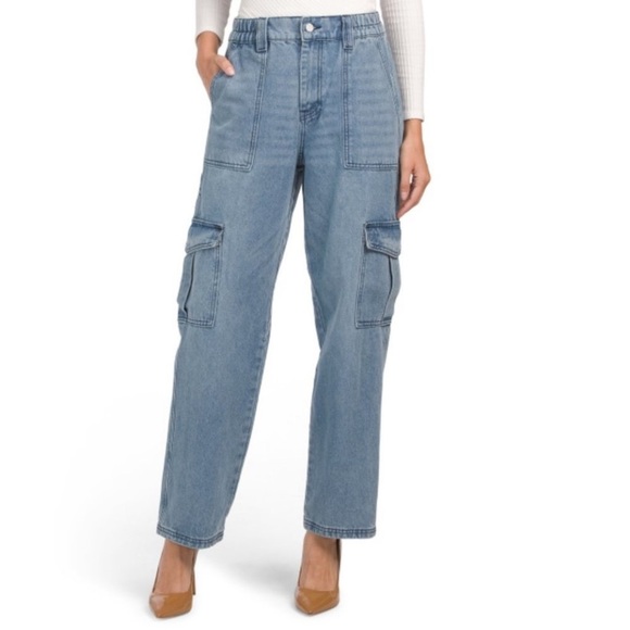 Blank Nyc Women’s high rise Cargo Jeans in blue size Small - Picture 1 of 11